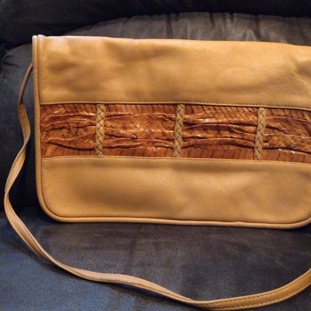 VINTAGE CHARLES KLEIN - MADE IN ITALY - BEIGE WITH BROWN ACCENTS